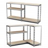 Lot de 2 Etagères Charges Lourdes 180x90x40cm - Gris Lot de 2 Etagères Charges Lourdes 180x90x40cm - Gris