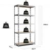 Etagère Charges Lourdes -180x90x40cm Gris Etagère Charges Lourdes -180x90x40cm Gris