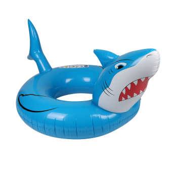 Bouée Gonflable Ronde XXL pour Piscine & Plage Ultra Confort, Flotteur Deluxe - Requin ø115cm