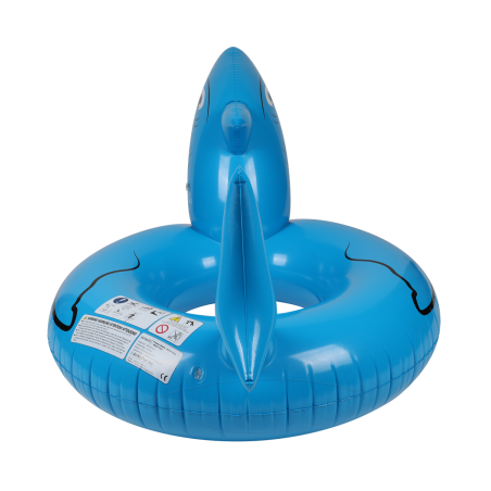 Bouée Gonflable Ronde XXL pour Piscine & Plage Ultra Confort, Flotteur Deluxe - Requin ø115cm