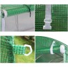 Serre de Jardin Tunnel 18m² - bache armée - avec fenêtres latérales et porte zipée Surface Serre de Jardin Tunnel 18m² - bache armée - avec fenêtres latérales et porte zipée Surface