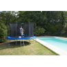 Trampoline extérieur 300 cm réversible - filet de sécurité + matelas de protection + echelle - norme CE Trampoline extérieur 300 cm réversible - filet de sécurité + matelas de protection + echelle - norme CE