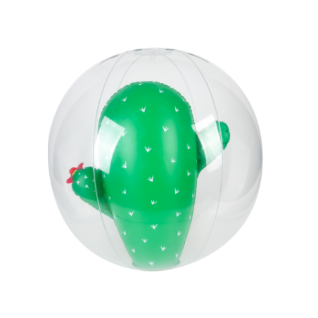 Ballon Gonflable ø41 cm pour Piscine & Plage, Accessoire d'Eau - Design Cactus