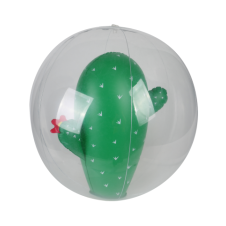 Ballon Gonflable ø41 cm pour Piscine & Plage, Accessoire d'Eau - Design Cactus