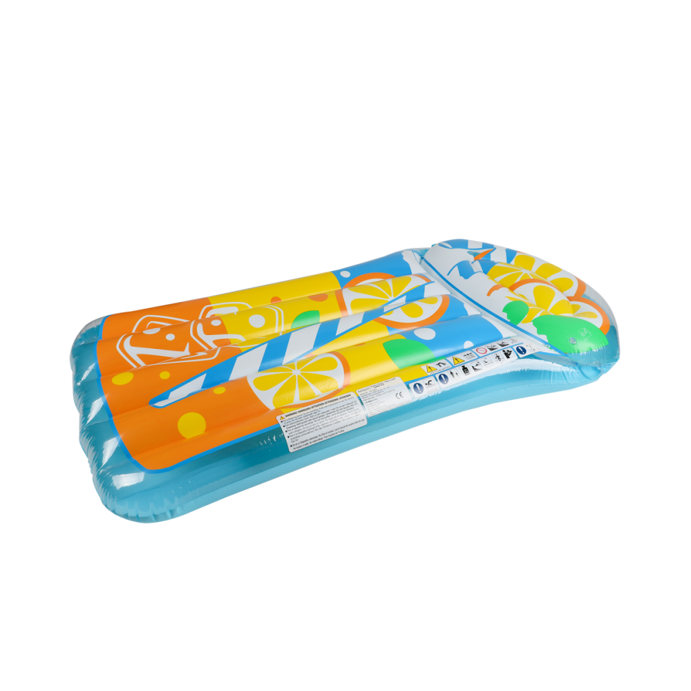 Matelas Gonflable d'Eau Géant, Ultra Confort, pour Piscine & Plage - Thé Citron 185 x 100 cm