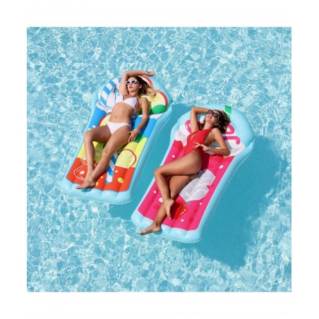 Matelas Gonflable d'Eau Géant, Ultra Confort, pour Piscine & Plage - Smoothie 185 x 100 cm Matelas Gonflable d'Eau Géant, Ultra Confort, pour Piscine & Plage - Smoothie 185 x 100 cm