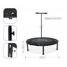 Trampoline fitness pliable 90 cm poignée réglable en hauteur en forme de T Trampoline fitness pliable 90 cm poignée réglable en hauteur en forme de T