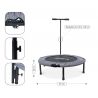 Trampoline fitness pliable 90 cm poignée réglable en hauteur en forme de T Trampoline fitness pliable 90 cm poignée réglable en hauteur en forme de T