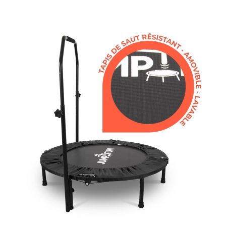 Trampoline fitness pliable 90 cm poignée réglable en hauteur