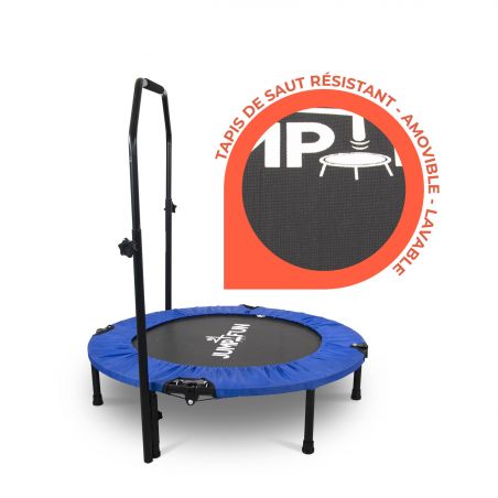 Trampoline fitness pliable 90 cm poignée réglable en hauteur