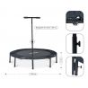 Trampoline fitness pliable 120 cm poignée réglable en hauteur en forme de T Trampoline fitness pliable 120 cm poignée réglable en hauteur en forme de T