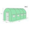 Serre de Jardin Tunnel 8m² - bache armée - avec fenêtres latérales et porte zipée Surface Serre de Jardin Tunnel 8m² - bache armée - avec fenêtres latérales et porte zipée Surface