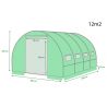 Serre de Jardin Tunnel 12m² - bache armée - avec fenêtres latérales et porte zipée Surface Serre de Jardin Tunnel 12m² - bache armée - avec fenêtres latérales et porte zipée Surface