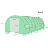 Serre de Jardin Tunnel 24m² - bache armée - avec fenêtres latérales et porte zipée Surface Serre de Jardin Tunnel 24m² - bache armée - avec fenêtres latérales et porte zipée Surface