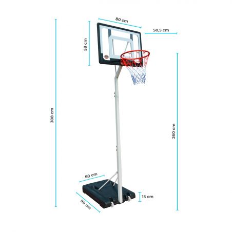 Panier de basket 2.10m a 2.60m - Charlotte