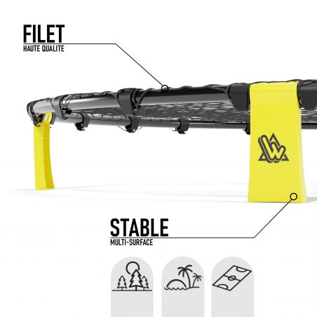 Set de roundnet jaune 90cm