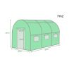 Serre de Jardin Tunnel 7m² - bache armée - avec fenêtres latérales et porte zipée Surface Serre de Jardin Tunnel 7m² - bache armée - avec fenêtres latérales et porte zipée Surface