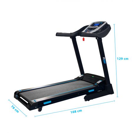 Tapis de Course Pliable RSP - 16km/h - 2,0 Cv - 12 Programmes, Inclinaison Motorisée 15%, Ecran LCD, Prise MP3 et Haut-Parleurs