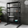 Table convertible en étagère MDF - 120 cm - noir Table convertible en étagère MDF - 120 cm - noir