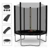 Trampoline de Jardin Deluxe ø305cm Noir - avec Filet de sécurité, Tapis de saut, Coussin de protection, Echelle Trampoline de Jardin Deluxe ø305cm Noir - avec Filet de sécurité, Tapis de saut, Coussin de protection, Echelle