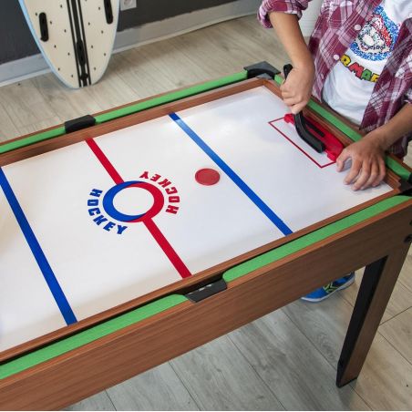 Table Multi Jeux 20 en 1 sur Pied, Multifonction avec Plateaux Modulables et Accessoires pour 20 jeux différents, 122x61x84 cm