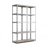 Étagères de rangement polyvalentes en métal - Charges Lourdes (lot de 2) - 180x60x40cm - Gris Étagères de rangement polyvalentes en métal - Charges Lourdes (lot de 2) - 180x60x40cm - Gris