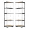 Étagères de rangement polyvalentes en métal - Charges Lourdes (lot de 2) - 180x60x40cm - Gris Étagères de rangement polyvalentes en métal - Charges Lourdes (lot de 2) - 180x60x40cm - Gris