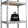 Étagères de rangement polyvalentes en métal - Charges Lourdes (lot de 2) - 180x60x40cm - Gris Étagères de rangement polyvalentes en métal - Charges Lourdes (lot de 2) - 180x60x40cm - Gris