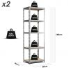Étagères de rangement polyvalentes en métal - Charges Lourdes (lot de 2) - 180x60x40cm - Gris Étagères de rangement polyvalentes en métal - Charges Lourdes (lot de 2) - 180x60x40cm - Gris