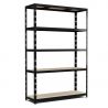 Étagère de rangement polyvalente en métal - Charges Lourdes - 180x120x40cm - Noir Étagère de rangement polyvalente en métal - Charges Lourdes - 180x120x40cm - Noir