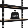 Étagère de rangement polyvalente en métal - Charges Lourdes - 180x120x40cm - Noir Étagère de rangement polyvalente en métal - Charges Lourdes - 180x120x40cm - Noir