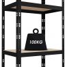 Étagère de rangement polyvalente en métal - Charges Lourdes - 180x60x40cm - Noir Étagère de rangement polyvalente en métal - Charges Lourdes - 180x60x40cm - Noir