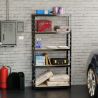 Étagère de rangement polyvalente en métal - Charges Lourdes - 180x90x40cm - Noir Étagère de rangement polyvalente en métal - Charges Lourdes - 180x90x40cm - Noir