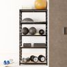 Étagère de rangement polyvalente en métal - Charges Lourdes - 180x90x40cm - Noir Étagère de rangement polyvalente en métal - Charges Lourdes - 180x90x40cm - Noir
