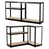 Étagère de rangement polyvalente en métal - Charges Lourdes - 180x90x40cm - Noir Étagère de rangement polyvalente en métal - Charges Lourdes - 180x90x40cm - Noir