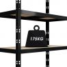 Étagère de rangement polyvalente en métal - Charges Lourdes - 180x90x40cm - Noir Étagère de rangement polyvalente en métal - Charges Lourdes - 180x90x40cm - Noir