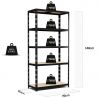 Étagère de rangement polyvalente en métal - Charges Lourdes - 180x90x40cm - Noir Étagère de rangement polyvalente en métal - Charges Lourdes - 180x90x40cm - Noir
