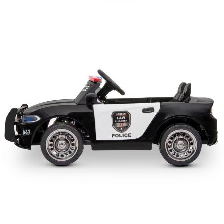 Voiture de Police Electrique DOODEE 2 x 30W - Marche AV / AR, Gyrophares & Mégaphone