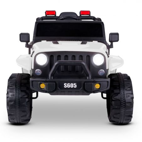 Voiture Electrique 4x4 Tout-Terrain pour Enfant 2x40W - Marche AV/AR, Phares et Système Audio