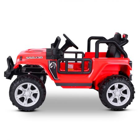 Voiture Electrique 4x4 Tout-Terrain pour Enfant 2x40W - Marche AV/AR, Phares et Système Audio