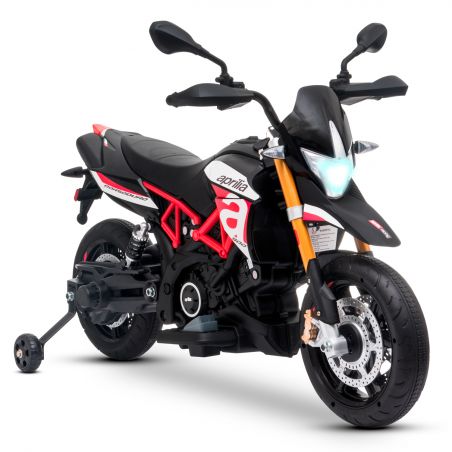 Moto Electrique Aprilia Dorsoduro 900 pour Enfant - avec Klaxon, Système Audio et Roulettes de soutien Moto Electrique Aprilia Dorsoduro 900 pour Enfant - avec Klaxon, Système Audio et Roulettes de soutien