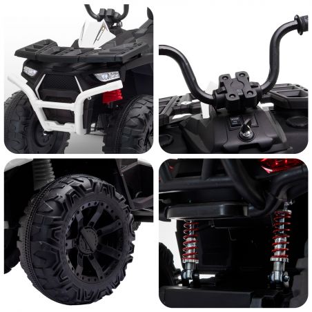 Quad Electrique 2x 40W pour Enfant - avec 4 Suspensions, Marche AV/AR et Système Audio Quad Electrique 2x 40W pour Enfant - avec 4 Suspensions, Marche AV/AR et Système Audio