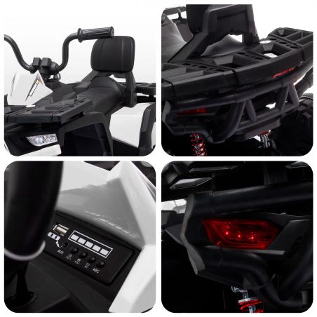 Quad Electrique 2x 40W pour Enfant - avec 4 Suspensions, Marche AV/AR et Système Audio Quad Electrique 2x 40W pour Enfant - avec 4 Suspensions, Marche AV/AR et Système Audio