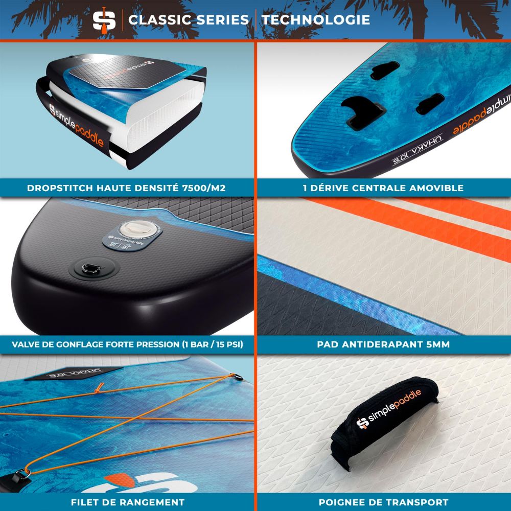 UHAKA 10'6 PACK STAND UP PADDLE