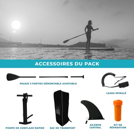 Pack Stand Up Paddle KAHIKO 10'