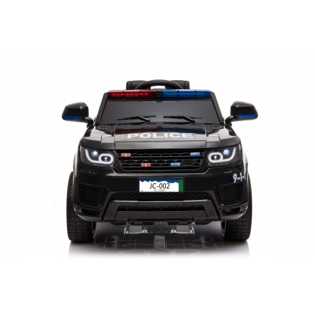 Voiture de Police Electrique 4x4 30W avec Système Audio, Indicateur de Batterie et Télécommande Parentale