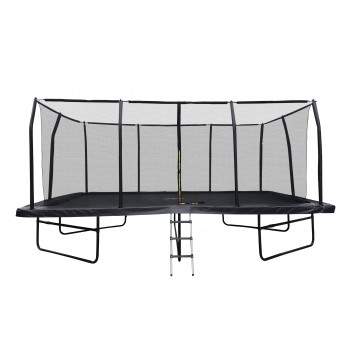 Trampoline rectangulaire 500 cm x 300 cm - filet de sécurité + matelas de protection + echelle - norme EU