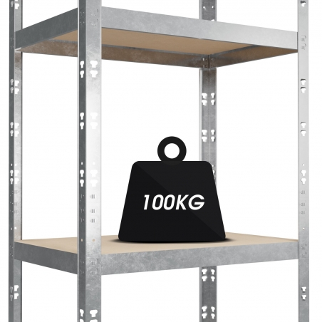 Etagère métal 172x75x30cm – Charges Lourdes - Coloris Gris