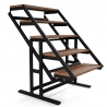 Table convertible en étagère MDF - 140 cm - bois foncé Table convertible en étagère MDF - 140 cm - bois foncé