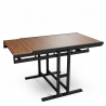 Table convertible en étagère MDF - 140 cm - bois foncé Table convertible en étagère MDF - 140 cm - bois foncé